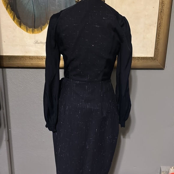 COPY - Rebecca Taylor midnight navy faux wrap dress - Picture 4 of 15